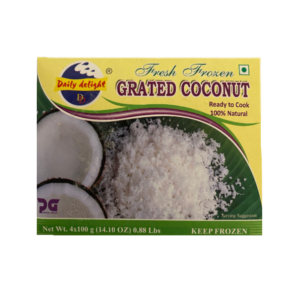 Daily Delight Frozen Grated Coconut 4*100g