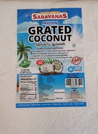 Saravanas Frozen Grated Coconut 500g
