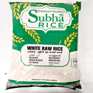 Subha White Raw Rice 5kg