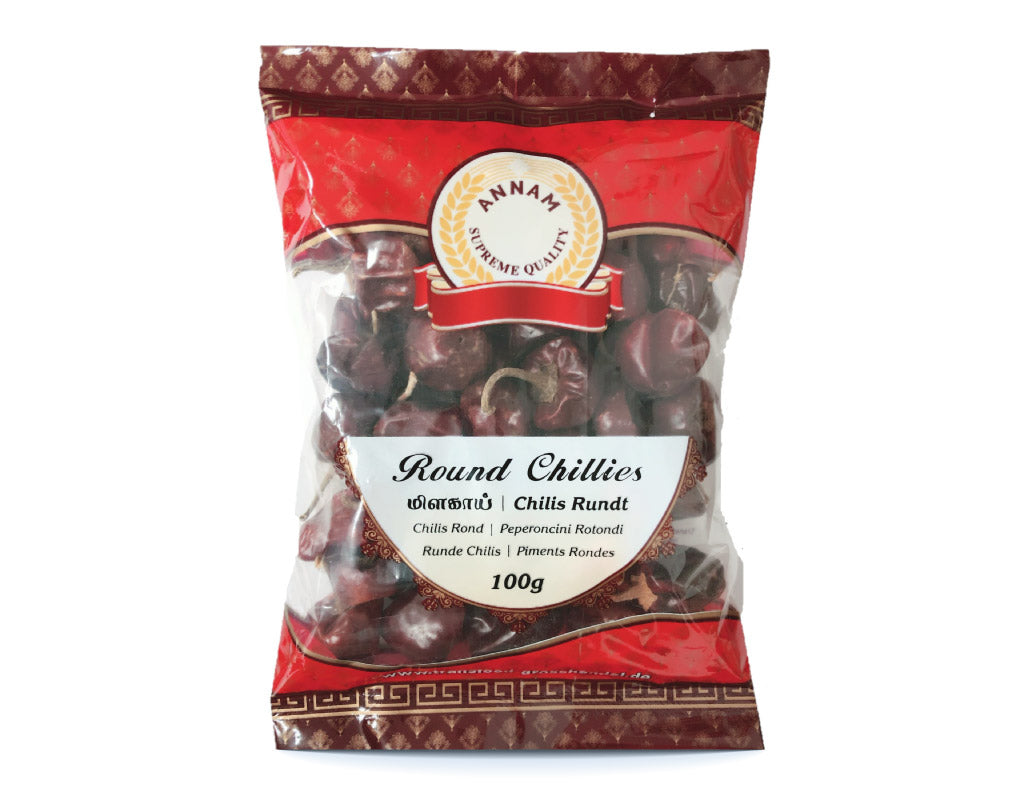 Annam Round Red Chillies 100g