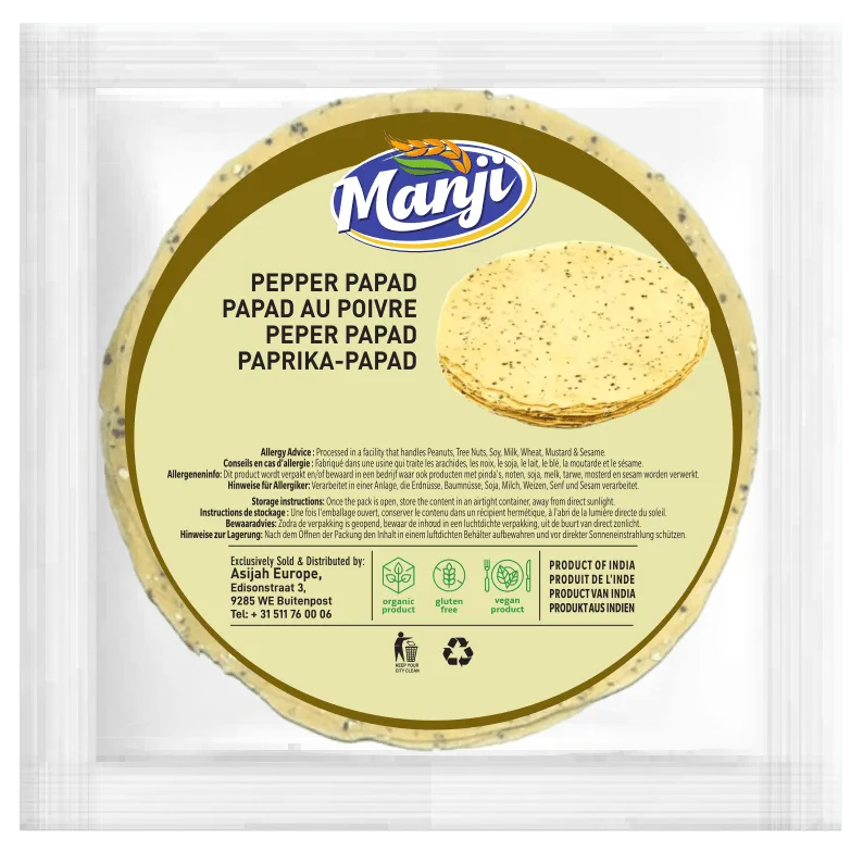 Manji Pepper Papad 200g