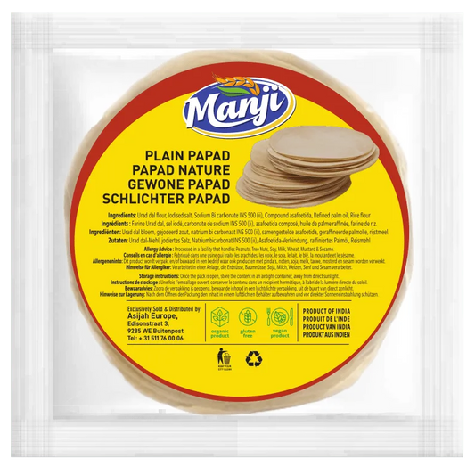 Manji Plain Papad 100g