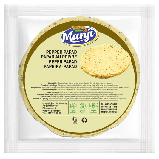 Manji Pepper Papad 200g